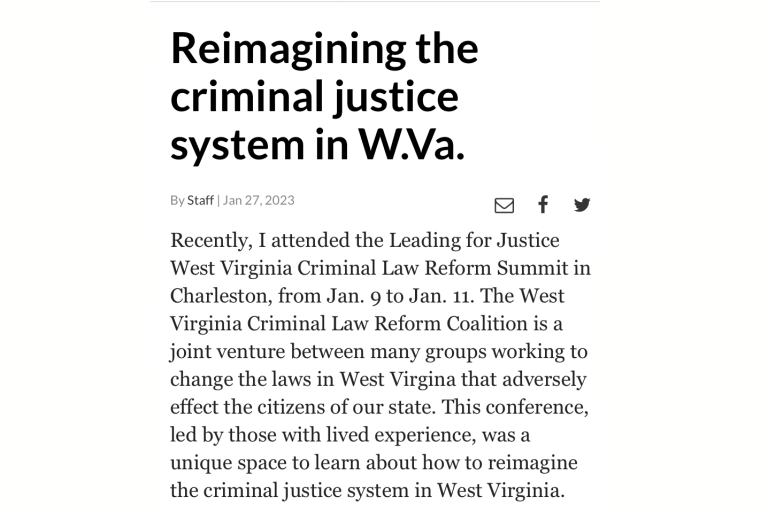 Reimagining the criminal justice system in W.Va.